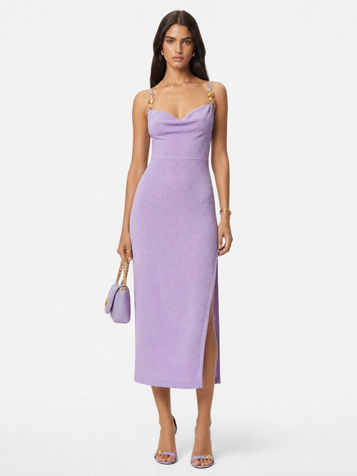 The Medallion Cowl Midi Dress