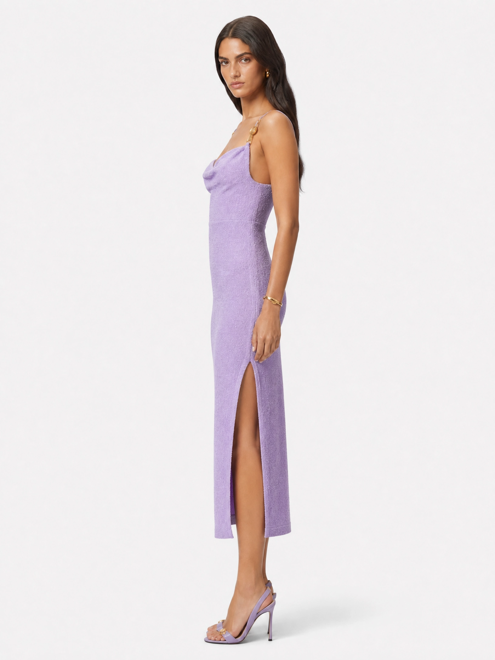 The Medallion Cowl Midi Dress